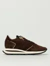 Philippe Model Paris Suede Sneakers With Lace-up Design In Brown