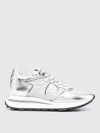 Philippe Model Leather-panelled Low-top Sneakers In Silber