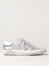 Philippe Model Prsx Low Metal Silver Sneaker In Silber