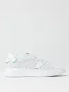 Philippe Model Perforated Leather Sneakers In White