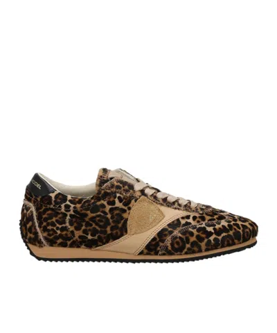 Philippe Model Planche Leopard-print Sneakers In Brown