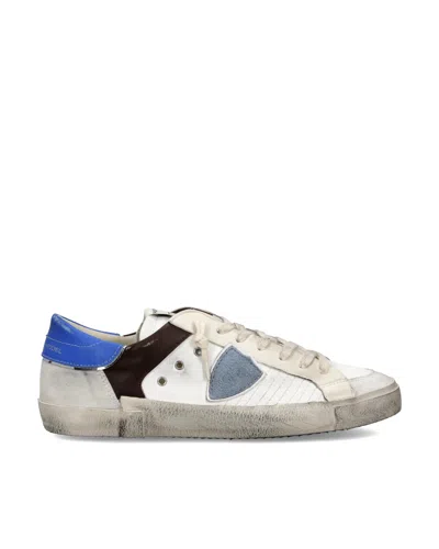 Philippe Model Sneakers Prsx Low Man Blanc/brun/bluet