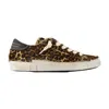 Philippe Model Stitched Leopard Print Low-top Sneakers Slip-on In Multi