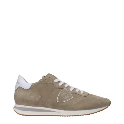 Philippe Model Sneakers Rtpx Mens Suede Beige/white
