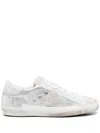 Philippe Model Prsx Leather Sneakers In Silver