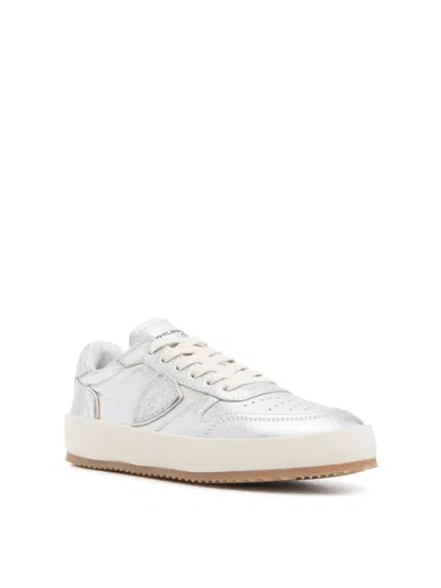 Philippe Model Pgal Laminated Leather Sneakers In Animal Print