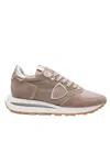 Philippe Model Sneaker In Breathable Technical Fabric And Suede In Brown