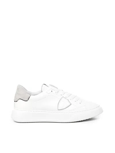 Philippe Model Sneakers In Veau Daim Blanc Gris