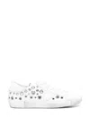 Philippe Model Prsx Low Leather Sneakers With Applied Studs In White