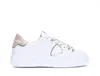 Philippe Model 'temple' Sneakers In White And Gold Leather In White