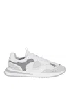 Philippe Model Paris Textured Fabric And Leather Sneakers In White