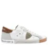 Philippe Model Low Top Sneakers With Suede Heel Tab In White