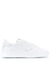 Philippe Model Minimalist Leather Sneakers In White