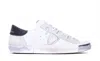 Philippe Model Prsx Low Sneakers In White Leather In White