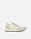 Philippe Model Low-top Rubber Sole Sneakers With Suede Overlays In White