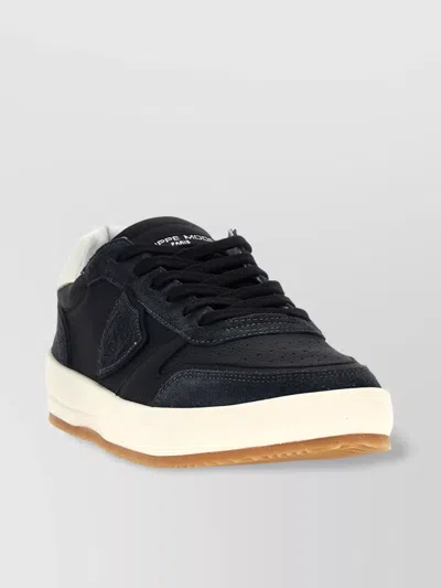 Philippe Model Sneakers With Suede Accents And Rubber Sole