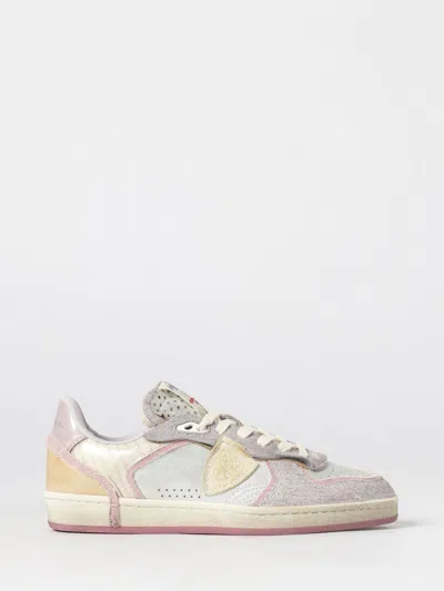 PHILIPPE MODEL PHILIPPE MODEL PGAL SNEAKERS IN SUEDE AND FABRIC WITH A WORN-OUT SOLE,I40211038