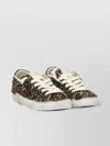 Philippe Model Stitched Leopard Print Low-top Sneakers Slip-on In White