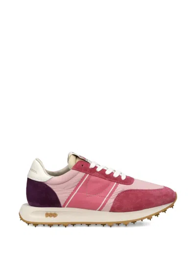 Philippe Model Striped Low Sneakers In Brown