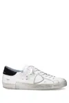 Philippe Model Low Paris Sneakers Black Heel Tab In White
