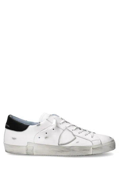 Philippe Model Stylish Flat Shoes For Men In White