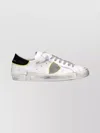 Philippe Model Stylish Sneakers With Unique Design Features In White
