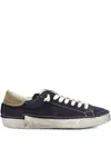 Philippe Model Low Top Sneakers Contrast Stitching In Blue