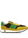 Philippe Model Suede-panel Mesh Sneakers In Yellow