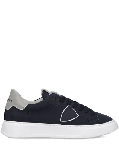 Philippe Model Suede-panelled Sneakers In Blue