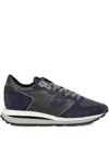 Philippe Model Tropez Haute Suede-panel Sneakers In Blue