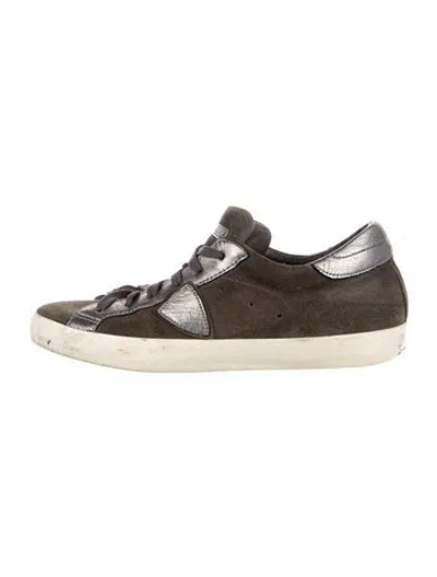 Pre-owned Philippe Model Suede Printed Sneakers In Multi