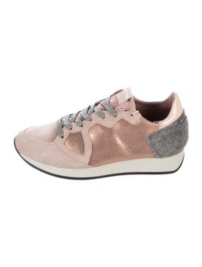 Pre-owned Philippe Model Suede Sneakers In Pink