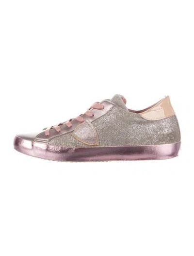 Pre-owned Philippe Model Suede Sneakers In Pink