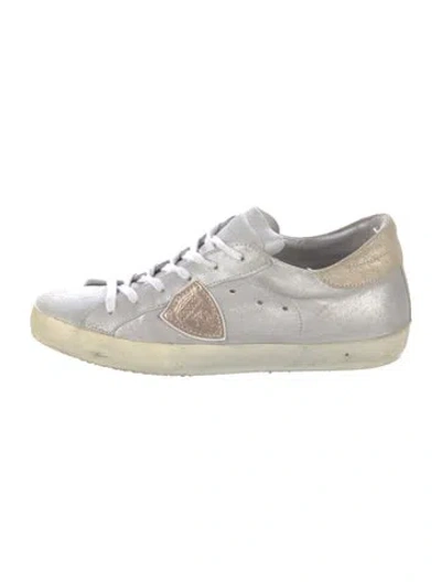 Pre-owned Philippe Model Suede Sneakers In White