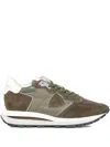 Philippe Model Suede Technical Fabric Trainers In Green