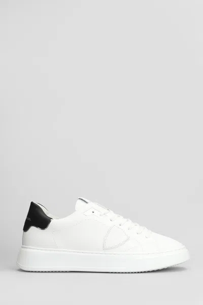 Philippe Model Temp Low Sneakers In White Leather