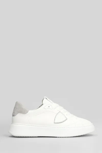 Philippe Model Casual Low Top Sneakers Logo In White