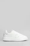 Philippe Model Temp Low Sneakers In White Leather In White