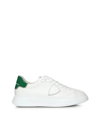 Philippe Model Panelled Lace-up Sneakers In White
