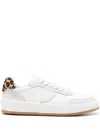 Philippe Model Nice Low Sneakers In White Suede And Leather In 白色