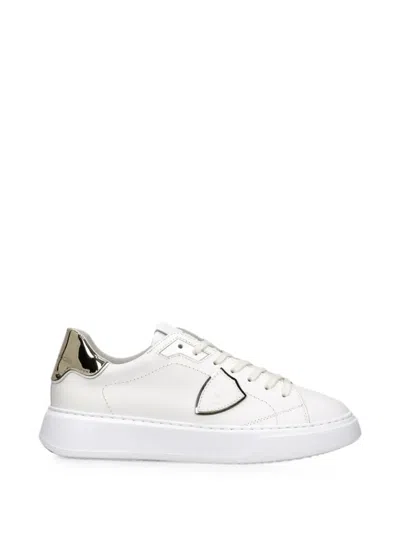 Philippe Model Temple Leather Sneakers In White