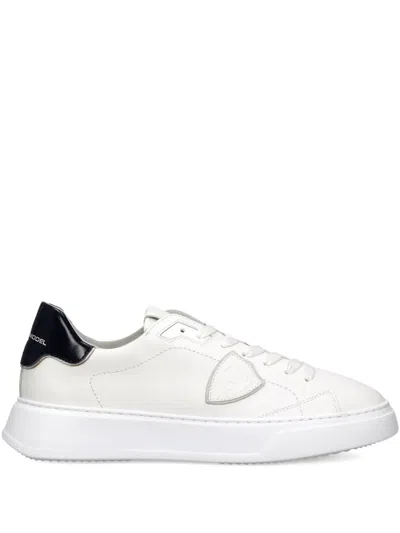 Philippe Model Temple Low Leather Trainers In White