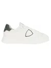 Philippe Model Temple Low Sneakers In Veau Camoutache Blanc Vert