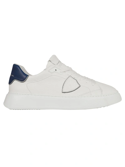 Philippe Model Temple Low Man In West Mixage Blanc Bleu