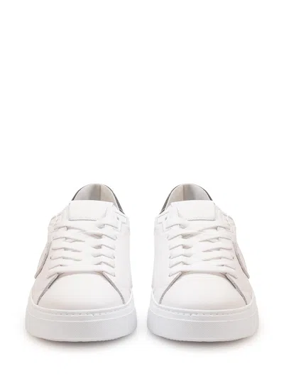 Philippe Model Temple Low Sneaker With Elevated Thick Sole In White