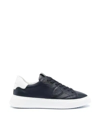 Philippe Model Paris Temple Low Sneakers In Black