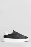 Philippe Model Temple Two-tone Leather Sneakers In Black