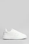 Philippe Model Low Top Rubber Sole Sneakers In White