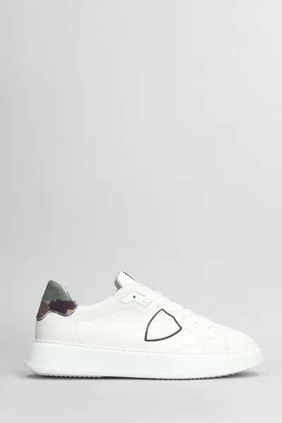 Philippe Model Temple Low Sneakers In White