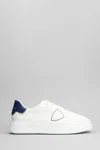 Philippe Model Temple Low Sneakers In White Leather